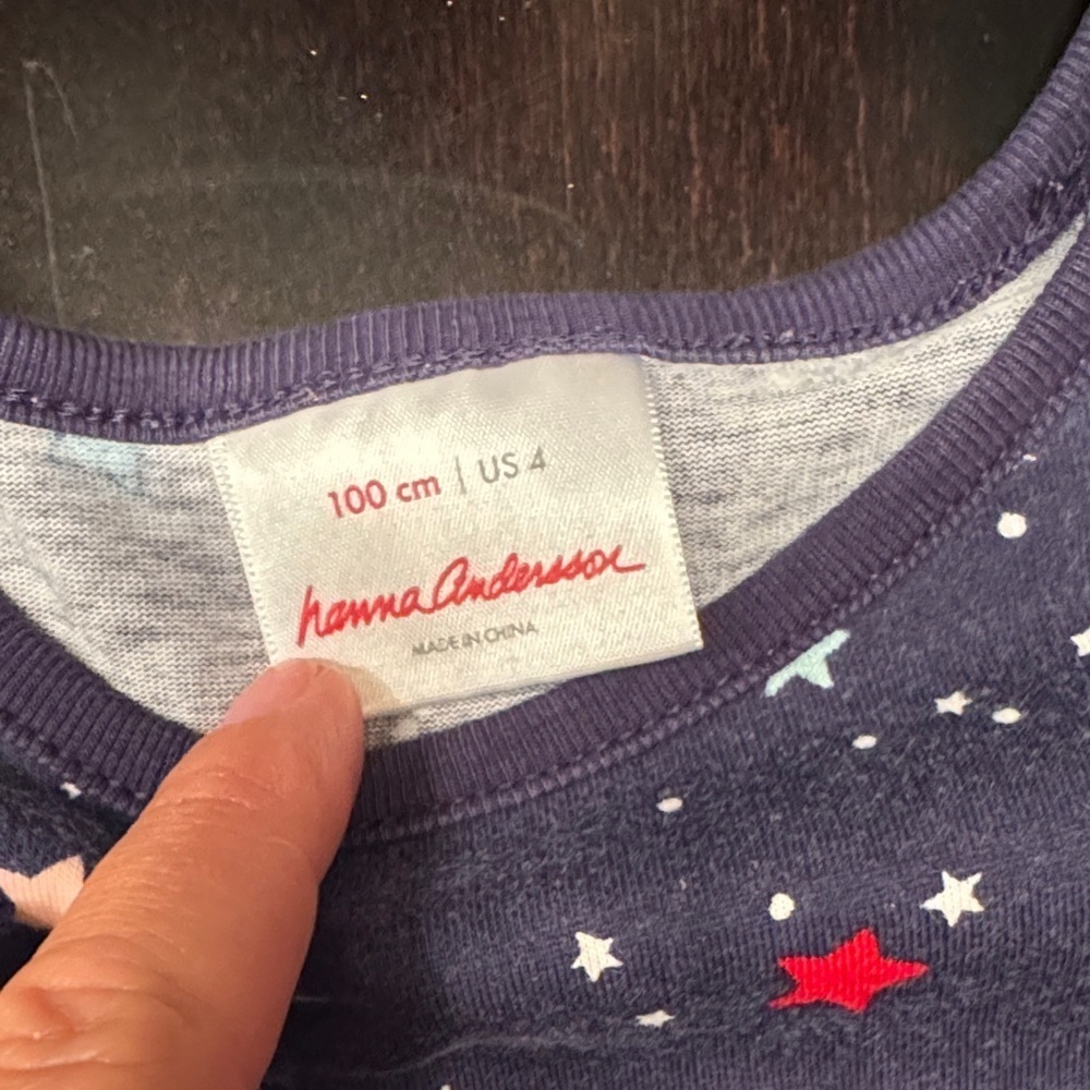 Hanna Andersson Purple Starry Layered Dress - Picture 2 of 4